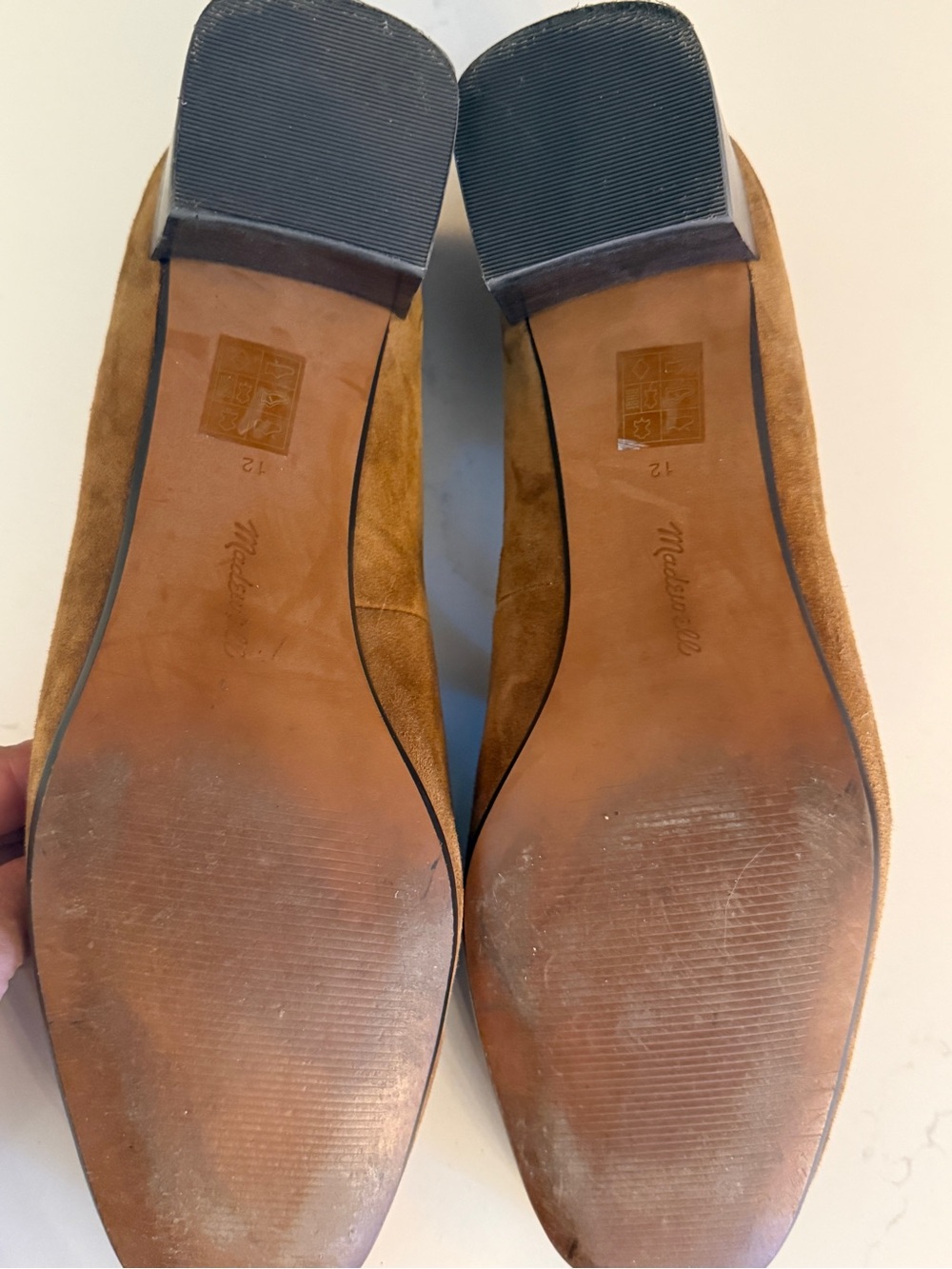 Madewell Nettie Suede Heeled Mary Jane Shoes Mahogany - Picture 11 of 11